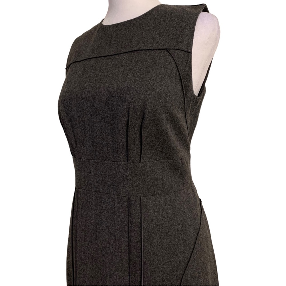 Magaschoni | NWOT Sleeveless Midi Sheath Dress in Charcoal Gray Size 2 - Picture 13 of 16